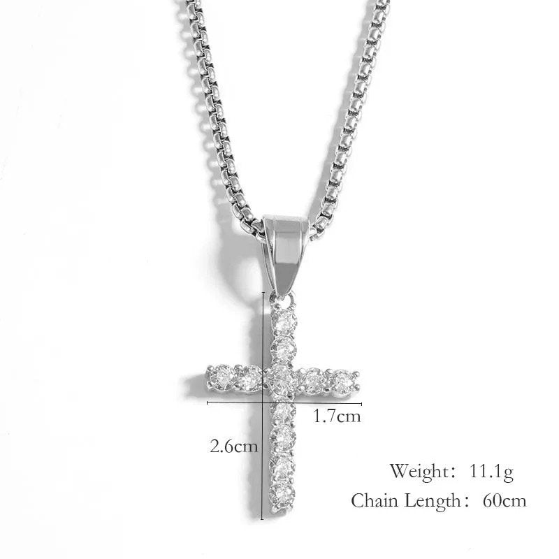 Religious cross necklace