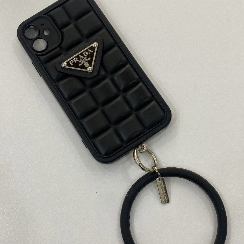 Jet black puffer case