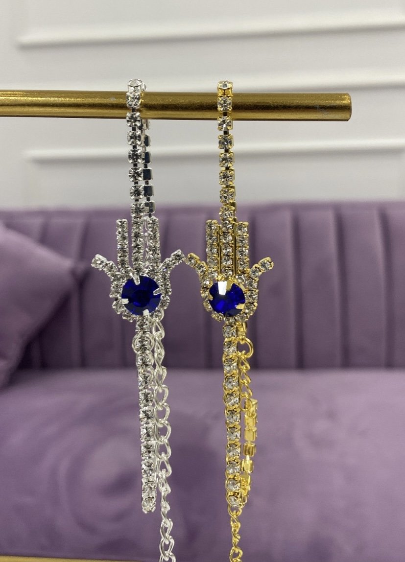 Baggy rhinestone anklet