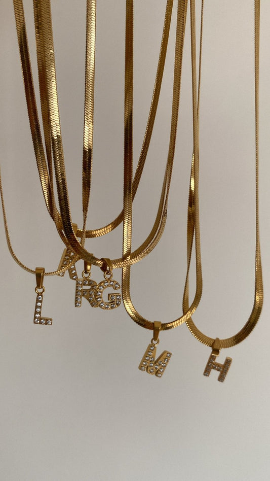 Initial letter necklace