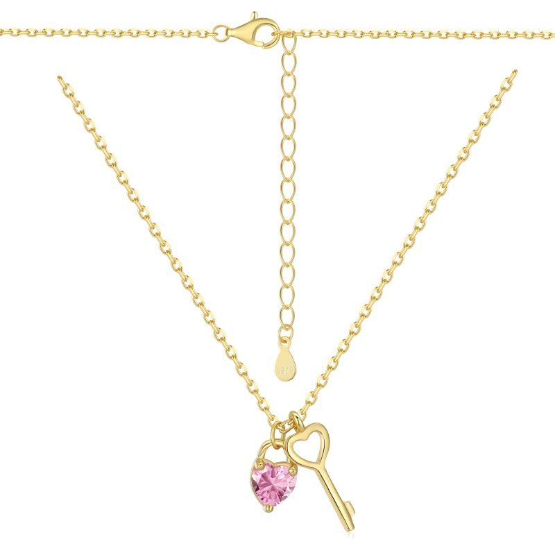 Key heart necklace