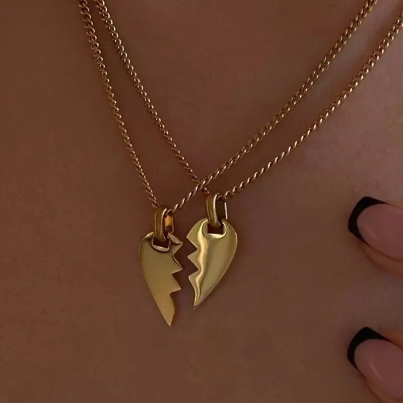 Puzzle heart necklace