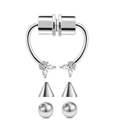 Magnetic faux septum ring