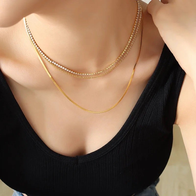 Houston triple layered necklace