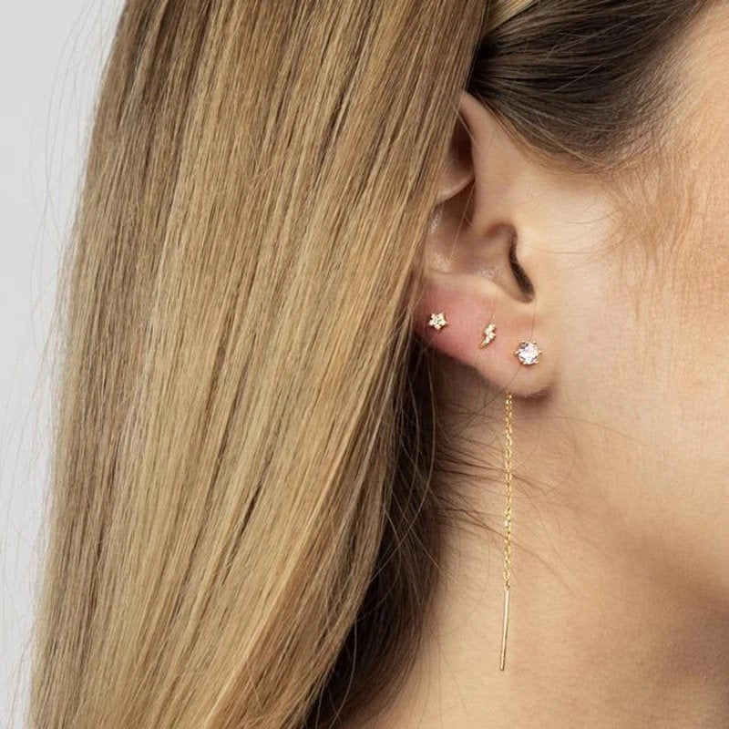 Brooks threader earrings