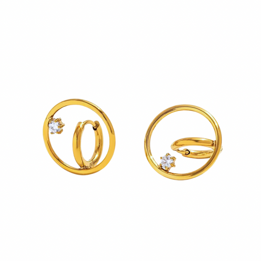 Rings of roses earrings
