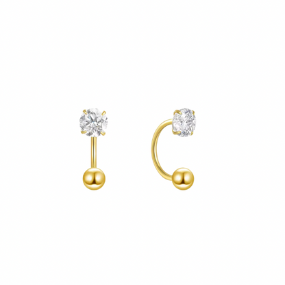 Dual helix earrings