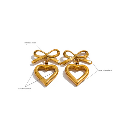 Heart Bow earrings