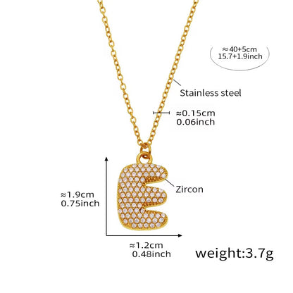 Bubble initial necklace