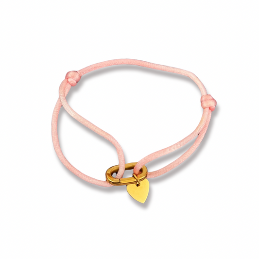 Pink Expresso cord engravable bracelet