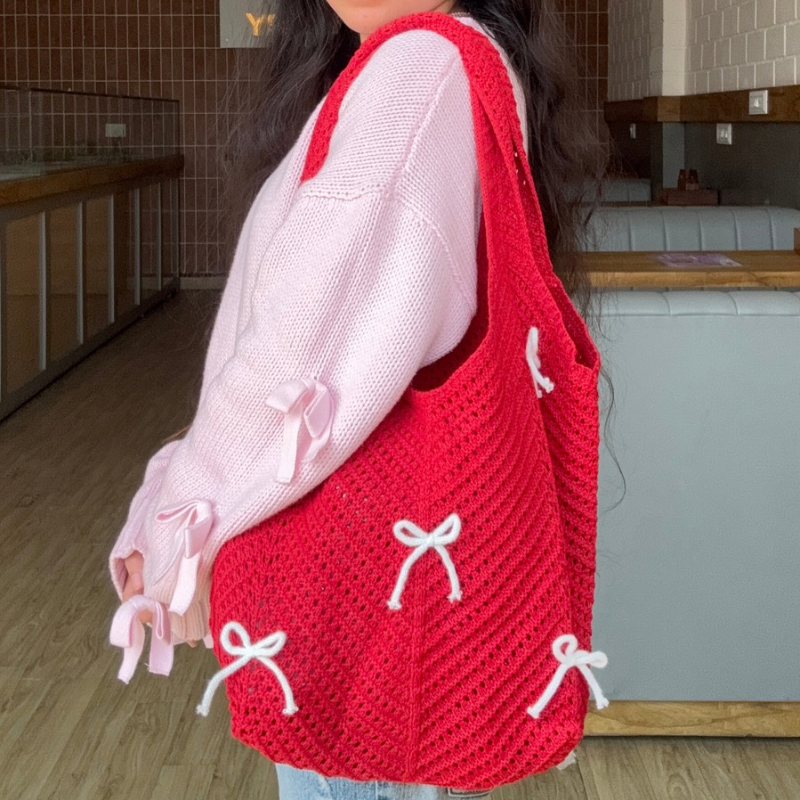 Romantic canvas tote