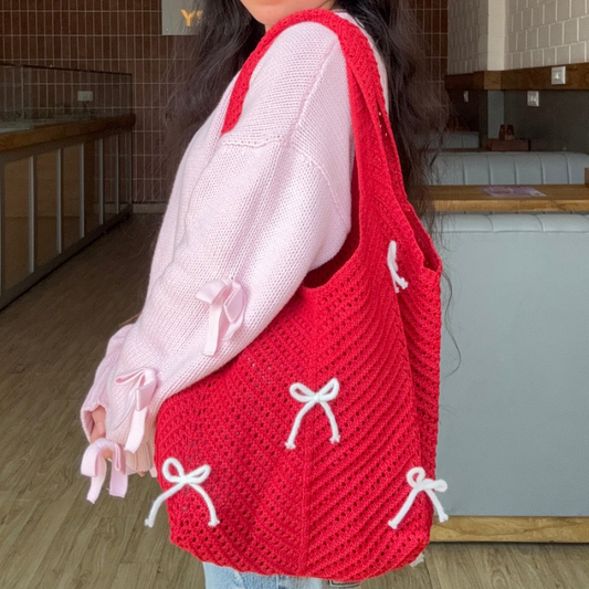 Romantic canvas tote