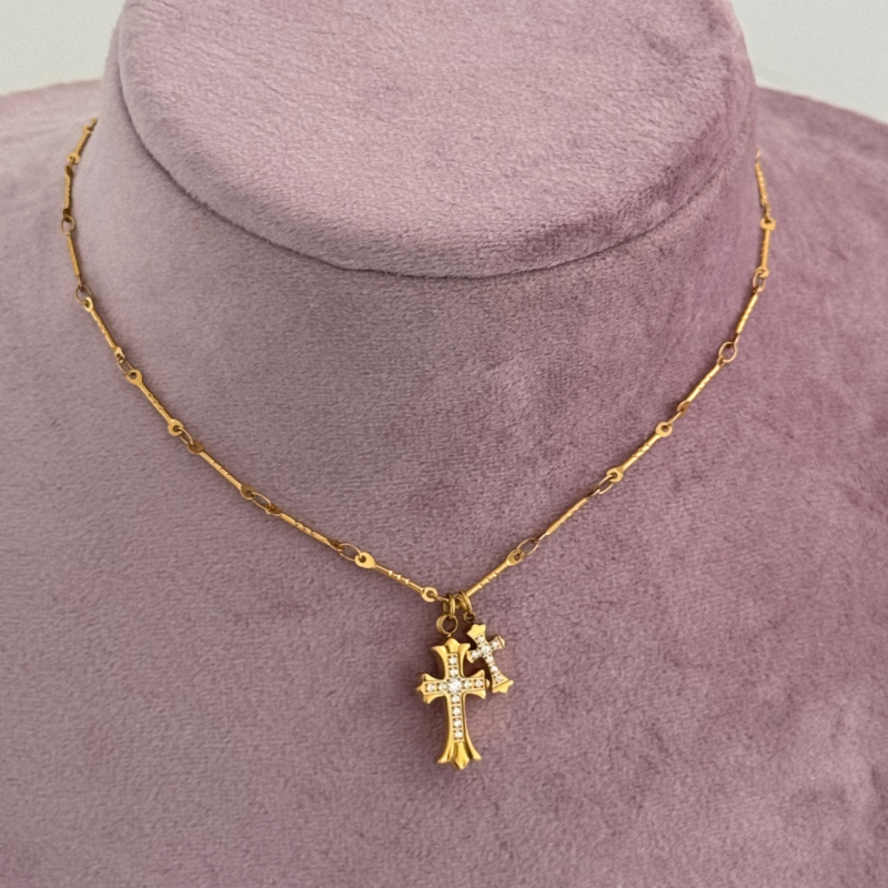 Greek cross necklace