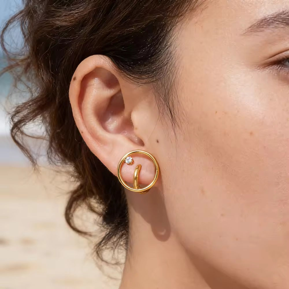 Rings of roses earrings