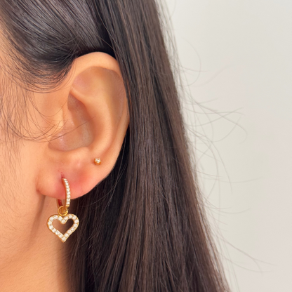 Hearts flutter earrings