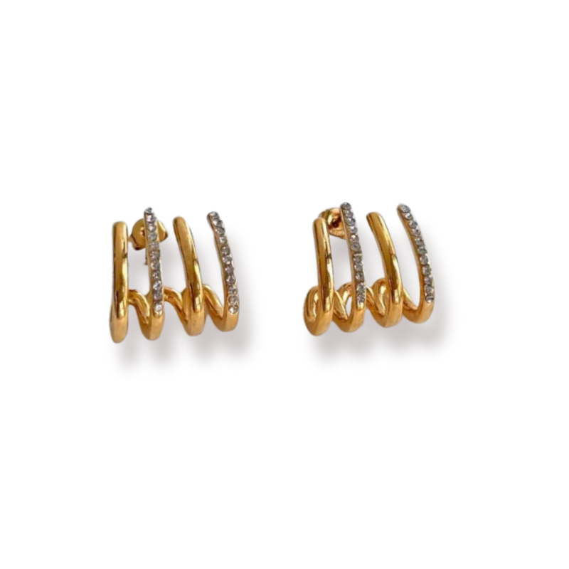 Vintage iced out earrings