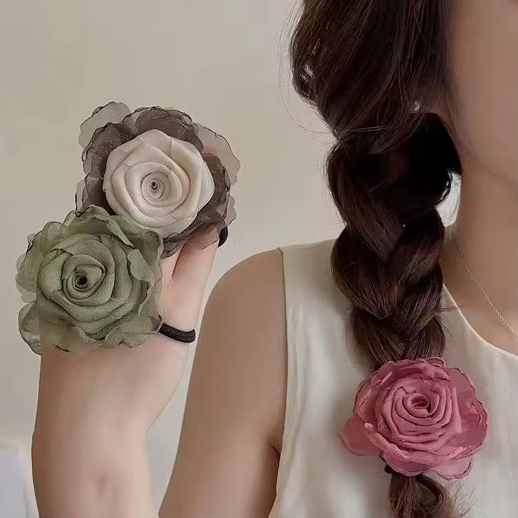 Flower hair tie