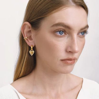 Hear huggie earrings