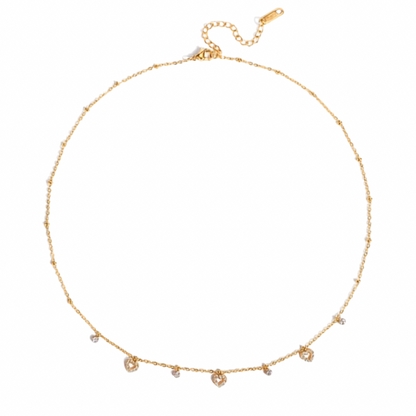 Hearts in heart necklace