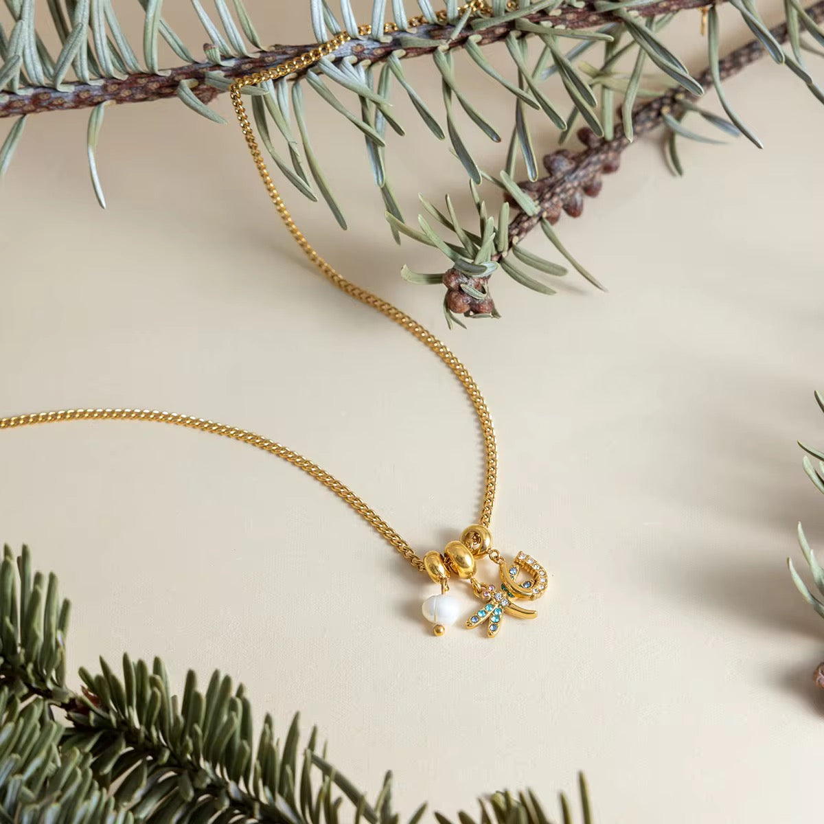 Butterfly charm necklace