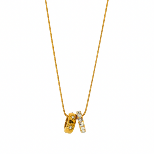 Rings & roses necklace