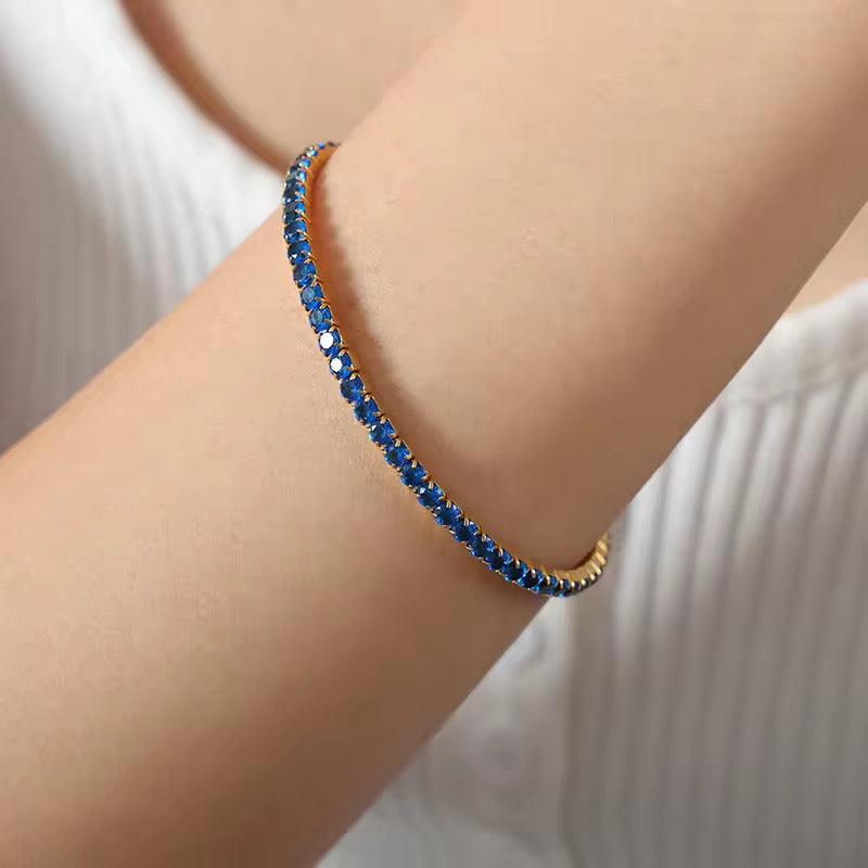 Indigo tennis bracelet