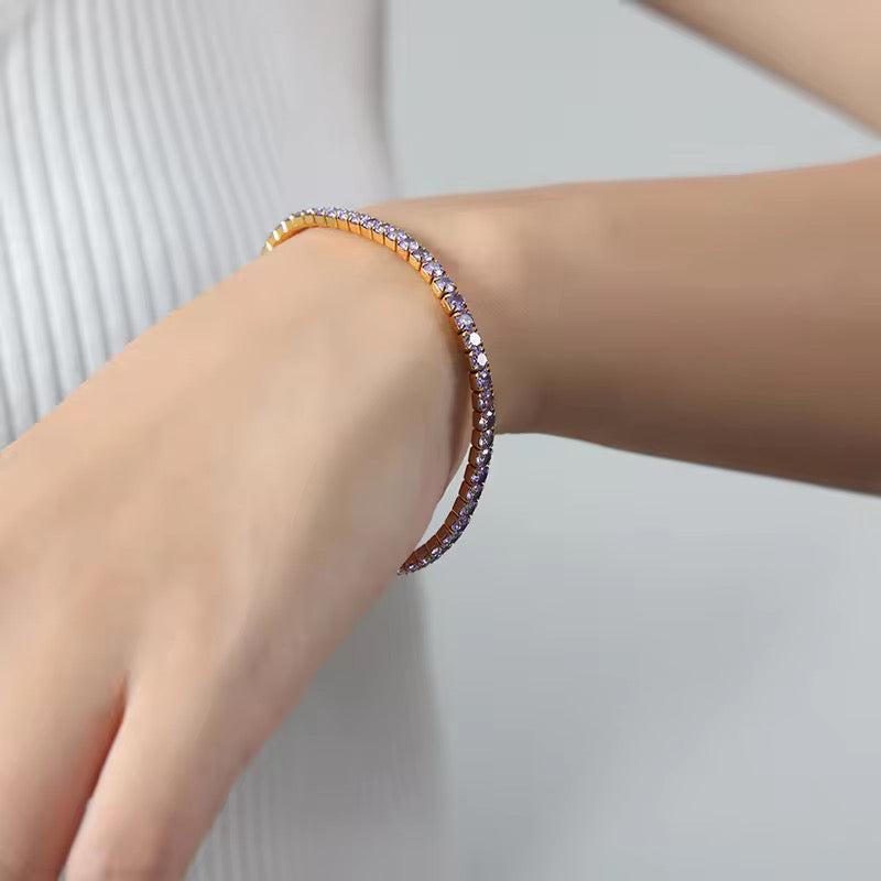 Mauve mithaas tennis bracelet
