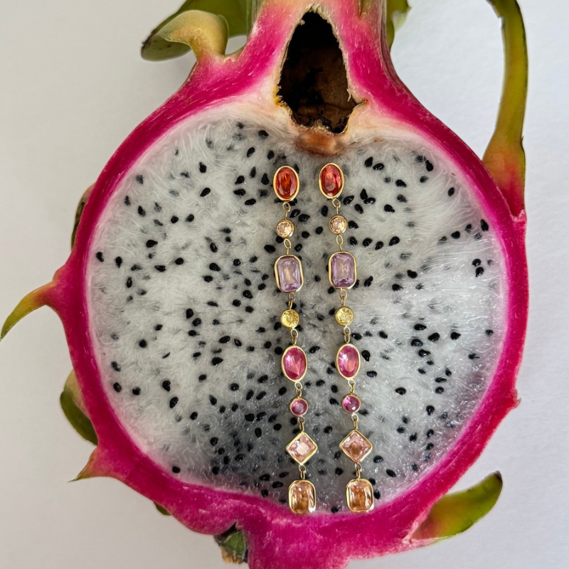 Fuchsia core earrings