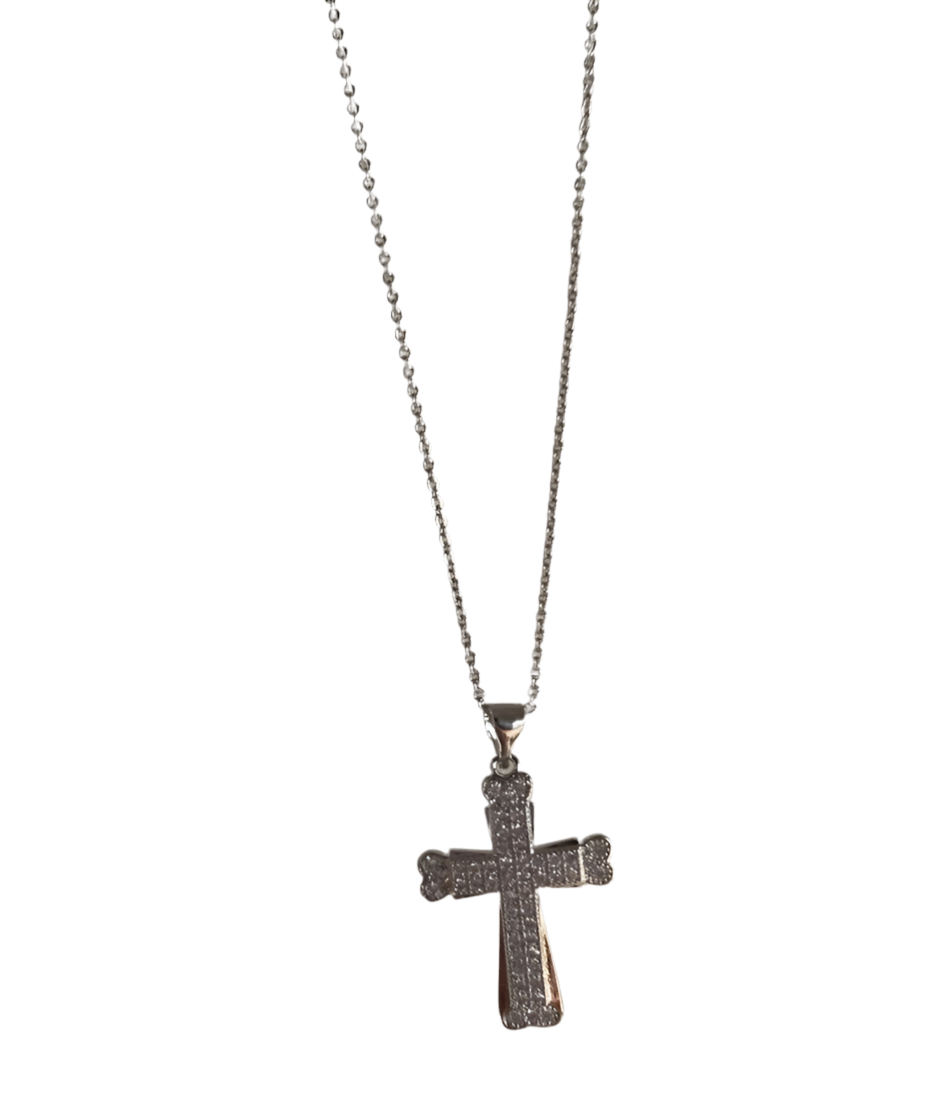 Cross mary necklace