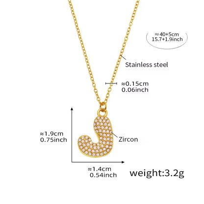Bubble initial necklace