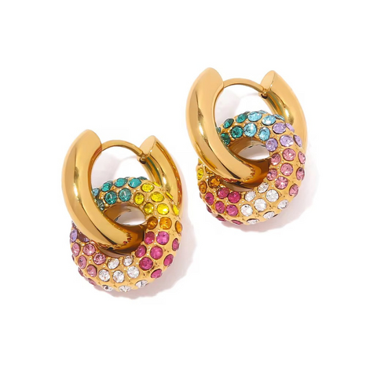 Color twist earrings