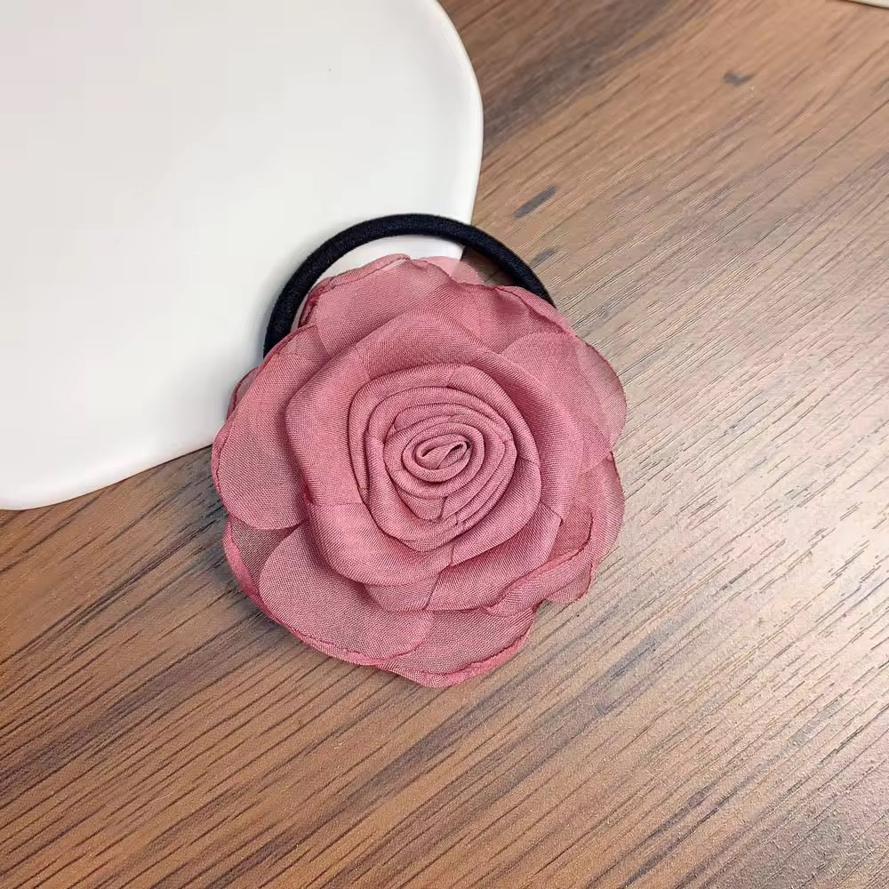Flower hair tie