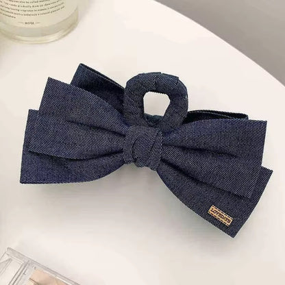 Denim claw clip