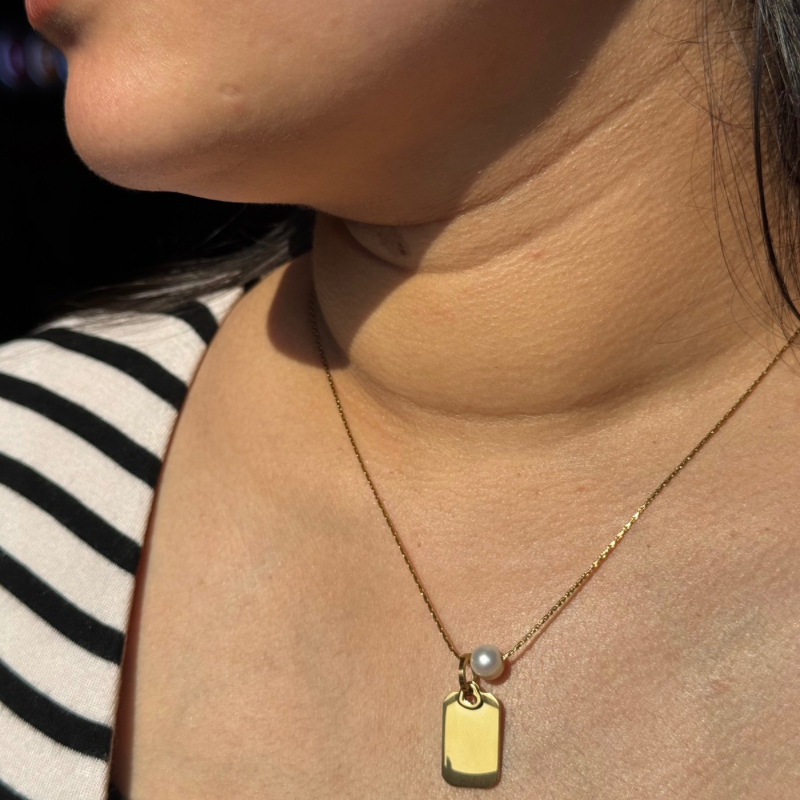 Engraved Charm necklace