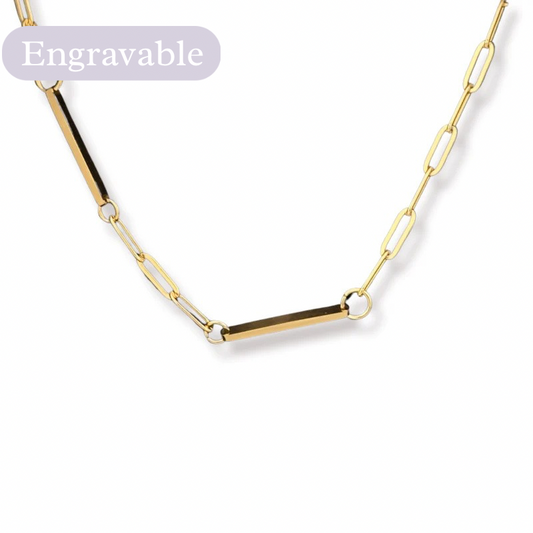 Double Bar Engravable necklace