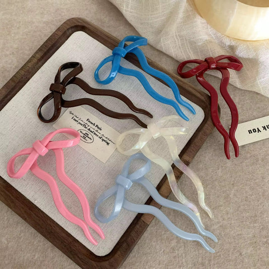 Bow hair stick