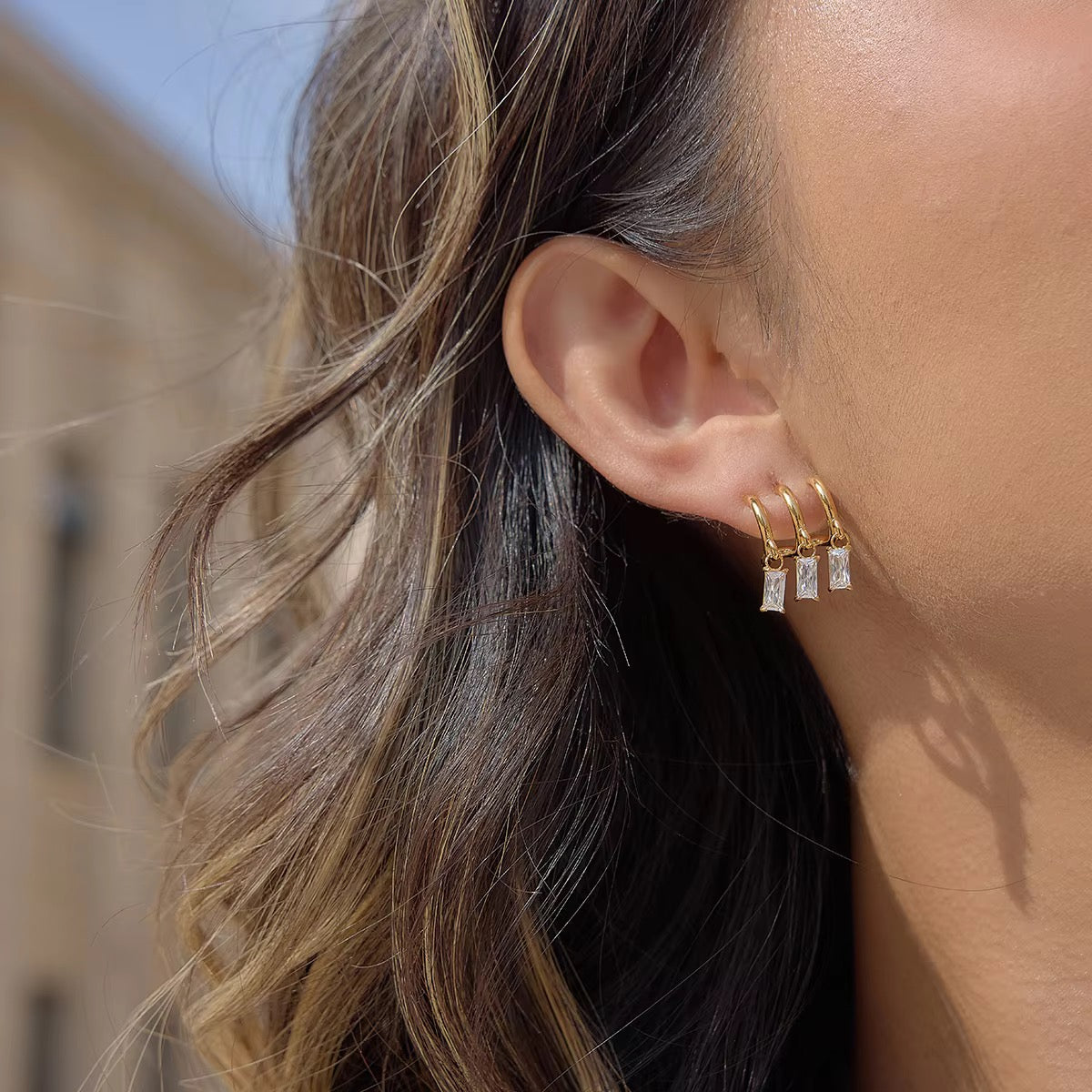 Raunak Triple illusion earrings