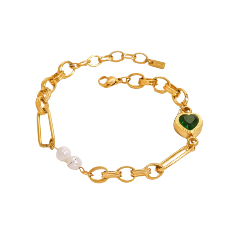 Emerald love bracelet