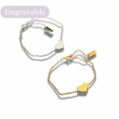 Engravable Heart bracelet