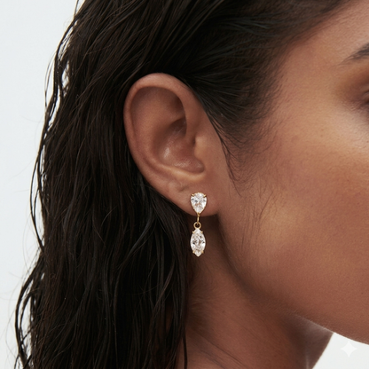 Marquise drop earrings