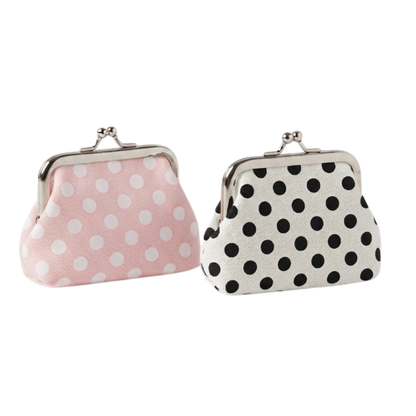 Polka dot coin pouch