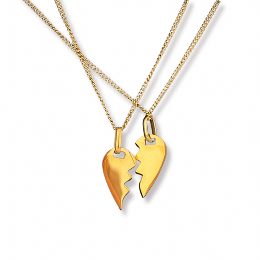 Puzzle heart necklace