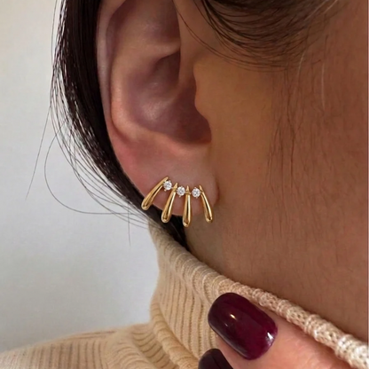 Climber illusion earrings