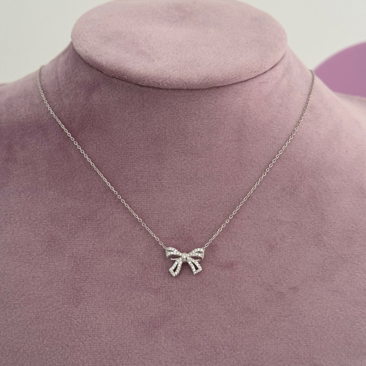 Angelic bow necklace