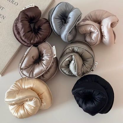 Satin donut bun scrunchie