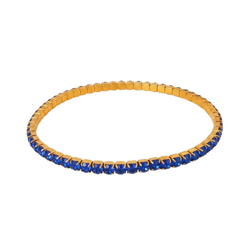 Indigo tennis bracelet