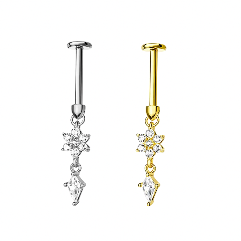 Flower Bugadi helix earrings