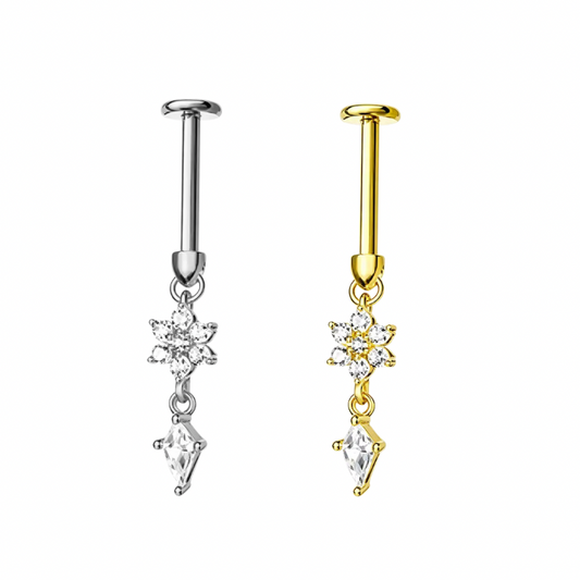 Flower Bugadi helix earrings