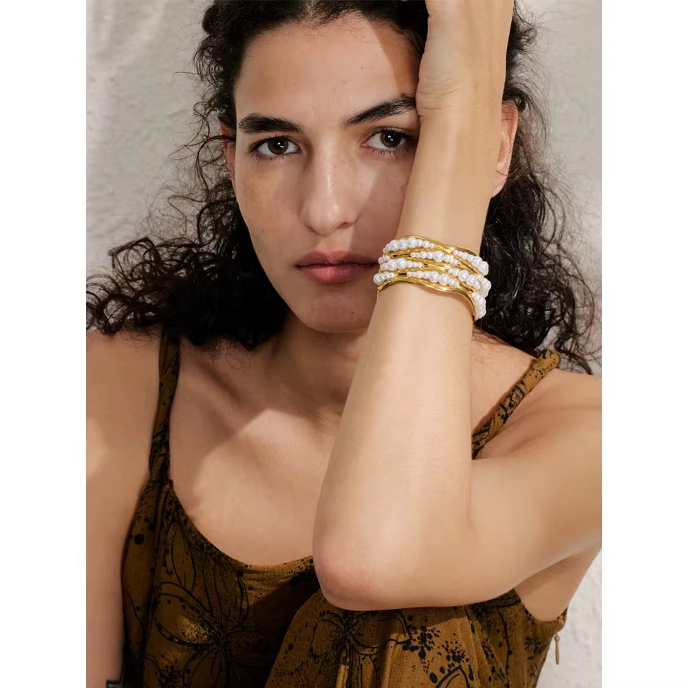 Pearl cuff bracelet
