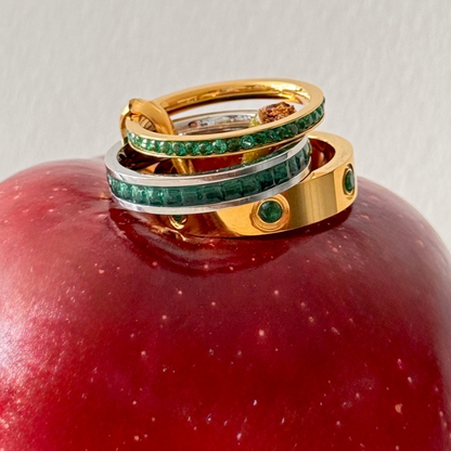 Emerald stack ring